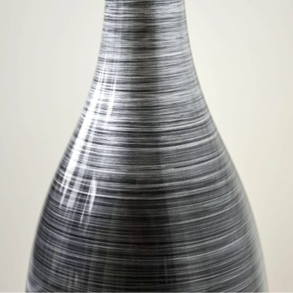 Bodenvase ANNA Hochglanz schwarz-silber H 34 | 65 | 77 cm