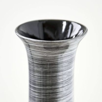 Bodenvase ANNA Hochglanz schwarz-silber H 34 | 65 | 77 cm