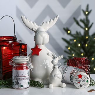 Weihnachtsdeko Rentier-Pärchen HARTMUTH & HANS H 27 | 22 cm