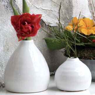 Kleine Vase weiß Casablanca Höhe 9 | 11 cm