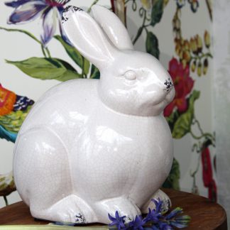 Hase Lothar Keramik creme H 27 cm