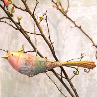 Osterdeko Metallvogel NICO zum Hängen L 19 cm