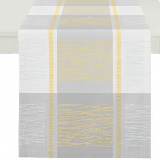 Tischläufer Apelt COMO grau-gelb