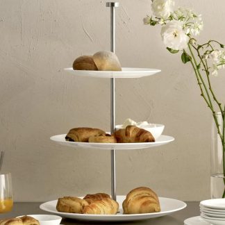 Etagere 3 stöckig Keramik weiß ASA Höhe 49 cm