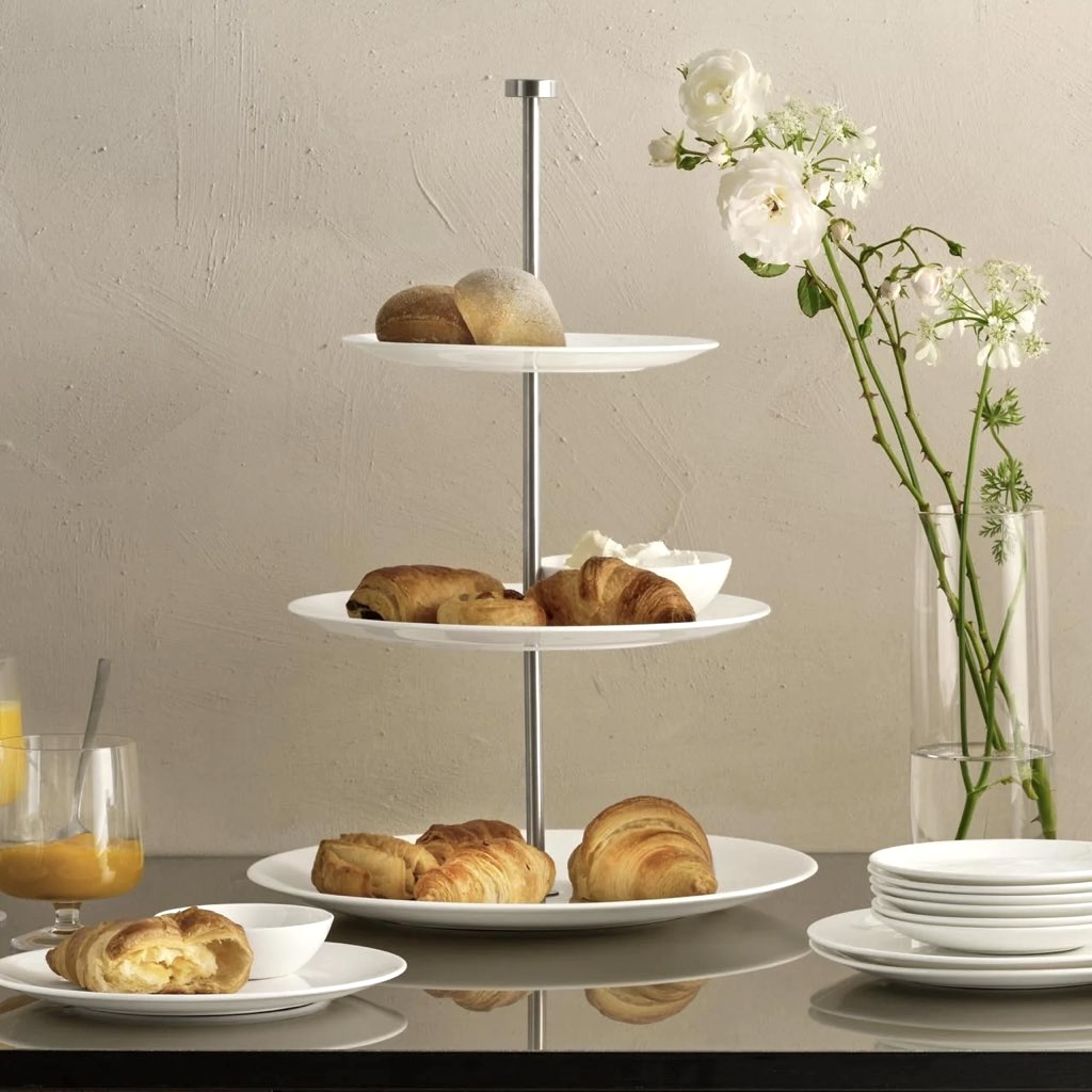 Etagere 3 stöckig Keramik weiß ASA Höhe 49 cm