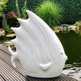 Figur Fisch TAYLER H 50 cm weiß