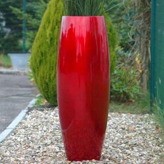 Bodenvase CARA Hochglanz rot H 80 | 100 cm