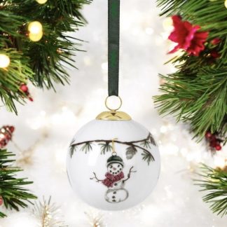 Weihnachtskugel Kähler Hammershoi Motiv Schneemann d 6 cm