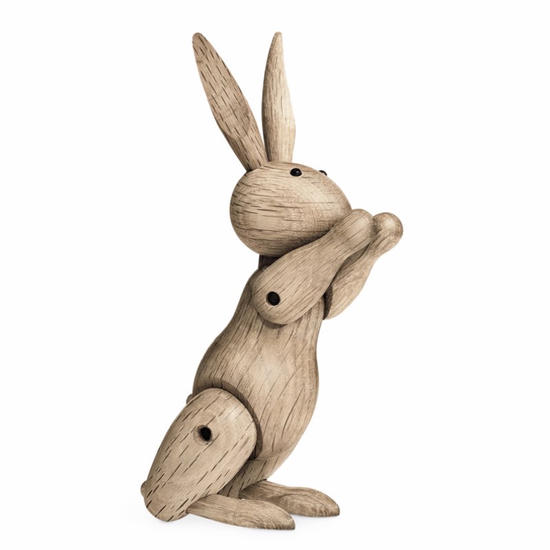Kay Bojesen Holzfigur Tier Kaninchen FREDERIK Höhe 16 cm