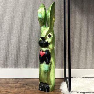 Deko Hase SKIPPIE grün metallic Pape Kunstgewerbe