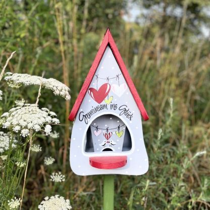 Vogelfutterhaus mit Ständer Gemeinsames Glück Vogelvilla