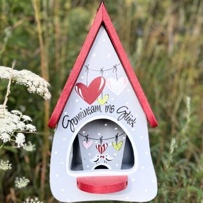 Vogelfutterhaus mit Ständer Gemeinsames Glück Vogelvilla