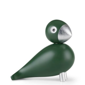 Kay Bojesen Holzfigur Tier Singvogel GEORG grün Höhe 15 cm