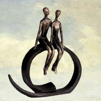 Skulptur CLOSE Casablanca Paar auf Ring H 35 cm