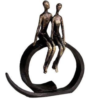 Skulptur CLOSE Casablanca Paar auf Ring H 35 cm