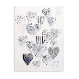 Leinwandbild auf Keilrahmen "HEARTS" Casablanca silber/grau 100x80 cm