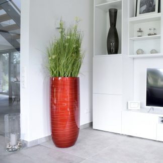 Bodenvase CASSANDRA Hochglanz schwarz H 95 cm