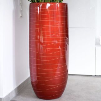 Bodenvase CASSANDRA Hochglanz rot Höhe 95 cm
