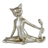 Katzen Trio CAT-AEROBIC silber sitzend
