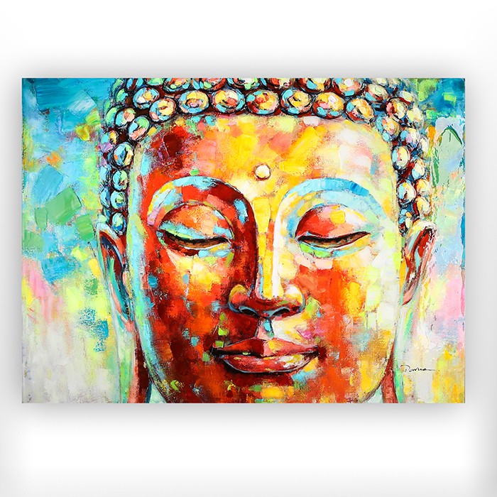 HoGa Buddha 3D Ölgemälde Leinwand Keilrahmen 90 x 70 cm HF155-2 