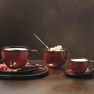 Kaffeetasse | Espressotasse mit Untertasse  ASA  Kolibri rusted red