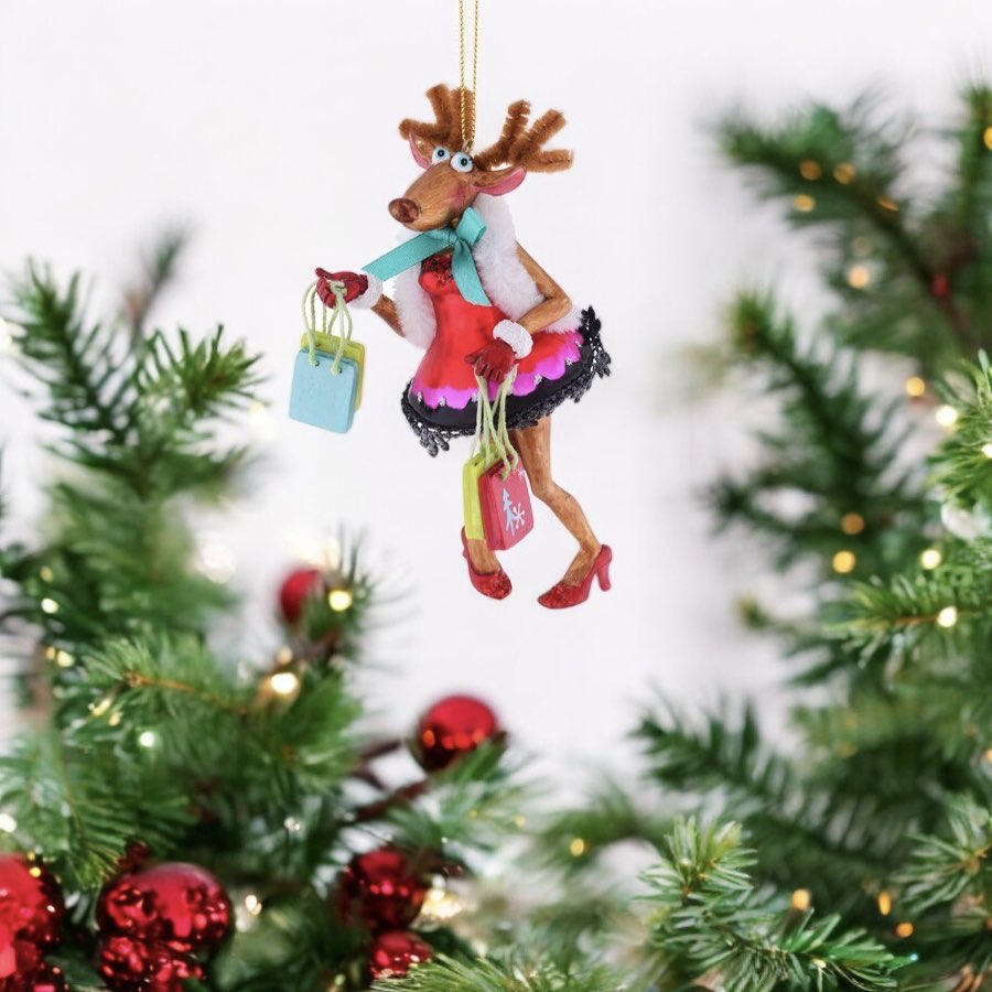 Weihnachtsbaumschmuck RENTIER MIT TÜTEN GiftCompany H 15 cm