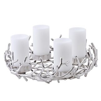 Adventskranz PORUS Edzard silber ø 42 cm