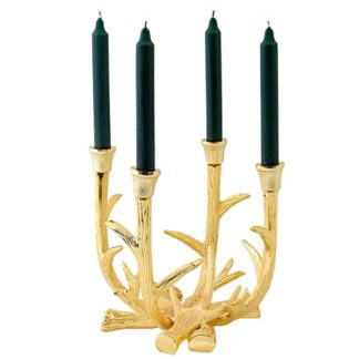 Kerzenständer | Kerzenhalter Adventskranz KINGSTON Edzard gold Höhe 22 cm