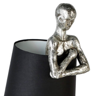 Lampe MAN silber mit antikfinish Casablanca Design H 58 cm