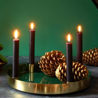 Weihnachtsdeko Tablett mit Kerzenhalter LAYER GiftCompany ø 32 cm