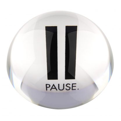 Briefbeschwerer LOURD GiftCompany "PAUSE" Kristallglas ø 9,8 cm