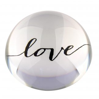 Briefbeschwerer LOURD GiftCompany "LOVE" Kristallglas ø 9,8 cm