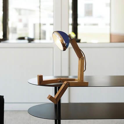 Design Tischlampe MR. WATTSON Lampe Piffany Copenhagen aus Eschenholz H 40  cm