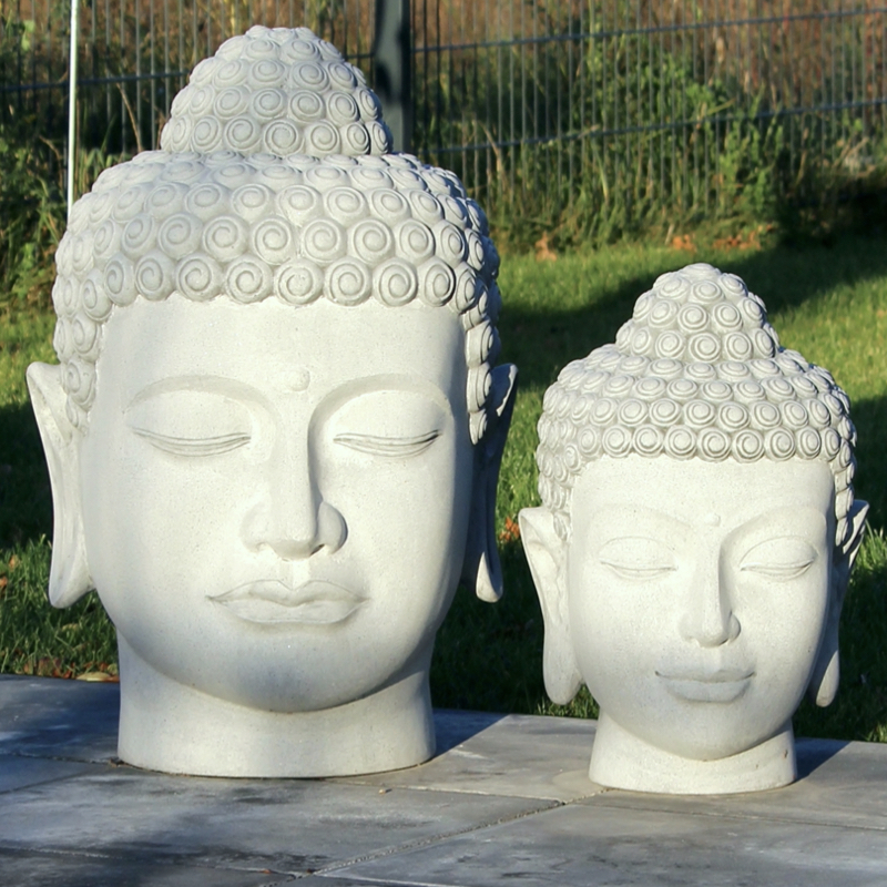 Buddha Kopf H 51 | 74 cm Zementoptik matt