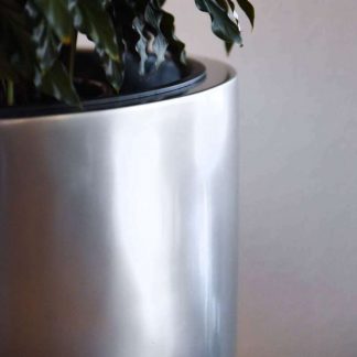 Bodenvase Cecile Hochglanz Silber Metallic H 100 80 Cm 4 324x324
