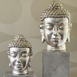 Buddha Kopf silber