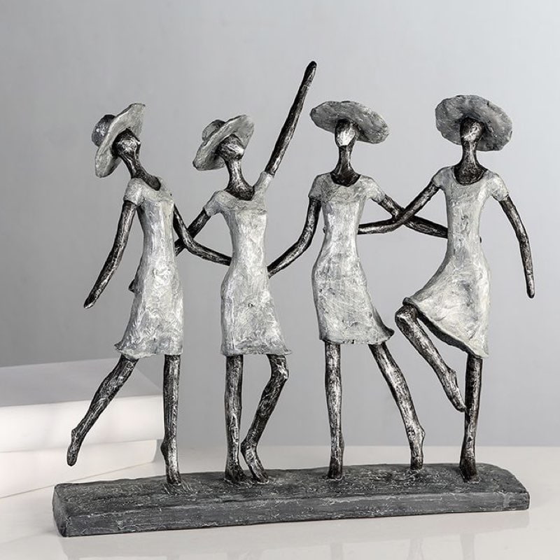 Skulptur VIER LADYS Casablanca H 34 cm