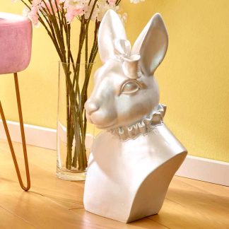 Osterhase HASENBÜSTE silber H 46 cm