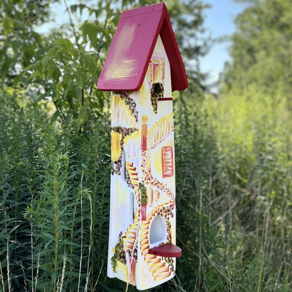 Vogelhaus mit Ständer SIENNA Vogelvilla H 84 cm