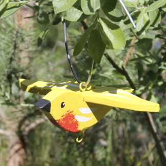 Meisenknödelhalter hängend, gelb Vogelvilla H 9 cm