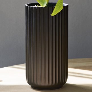 Lyngby Vase schwarz Porzellan