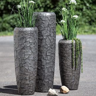 Bodenvase HARMONY anthrazit broken Höhe 75 | 97 | 117 cm