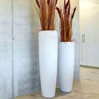 Bodenvase HARMONY DELUXE marmor weiß H 97 | 117 cm
