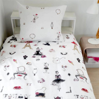 Kinderbettwäsche 135x200 cm PARIS GIRL pink Beddinghouse Kids