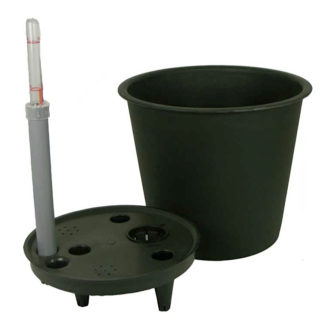 Bewässerungssystem rund schwarz für HARMONY Bodenvase