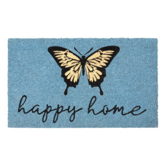 Fußmatte Kokos HAPPY HOME blau GiftCompany 45 x 75 cm