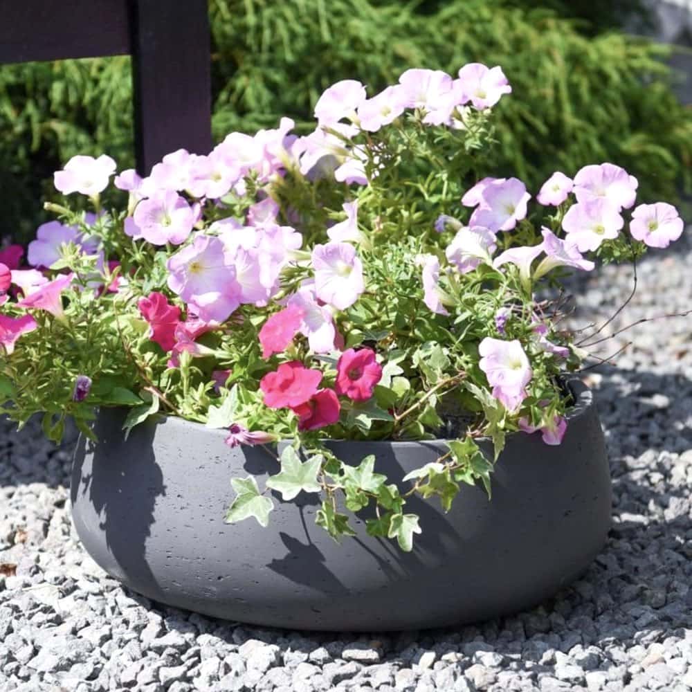 Pflanzschale rund CATHY grau ø 39 cm