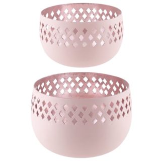Windlicht MADRAS 3er Set GiftCompany gestanzt blush rosé gold H 12 | 10 | 8 cm