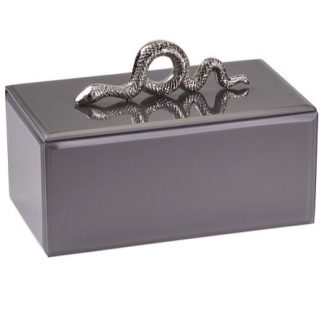 Schmuckkästchen Spiegelbox MIROIR GiftCompany grau B 23 cm
