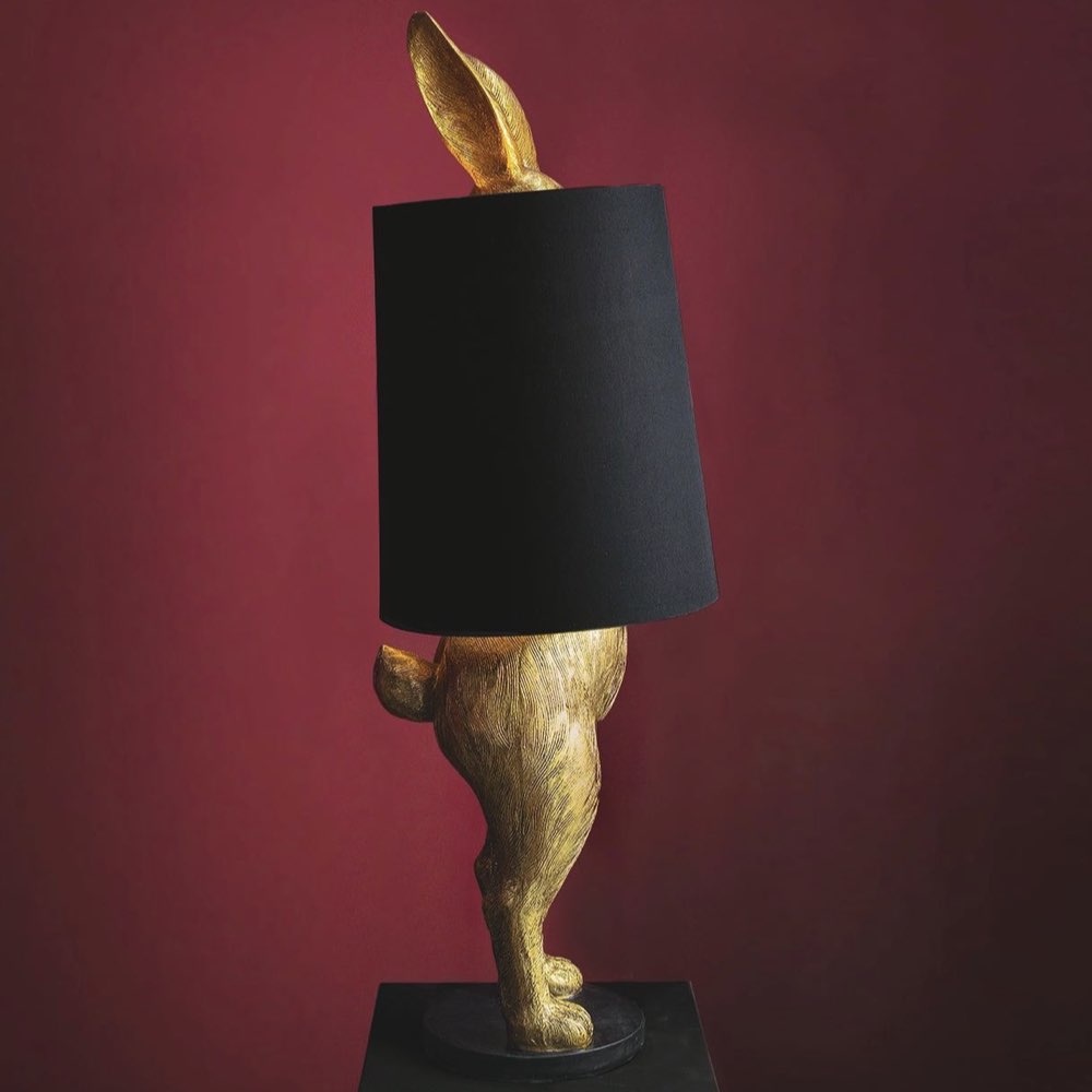Stehlampe Hase HIDING RABBIT gold Werner Voß Höhe 115 cm